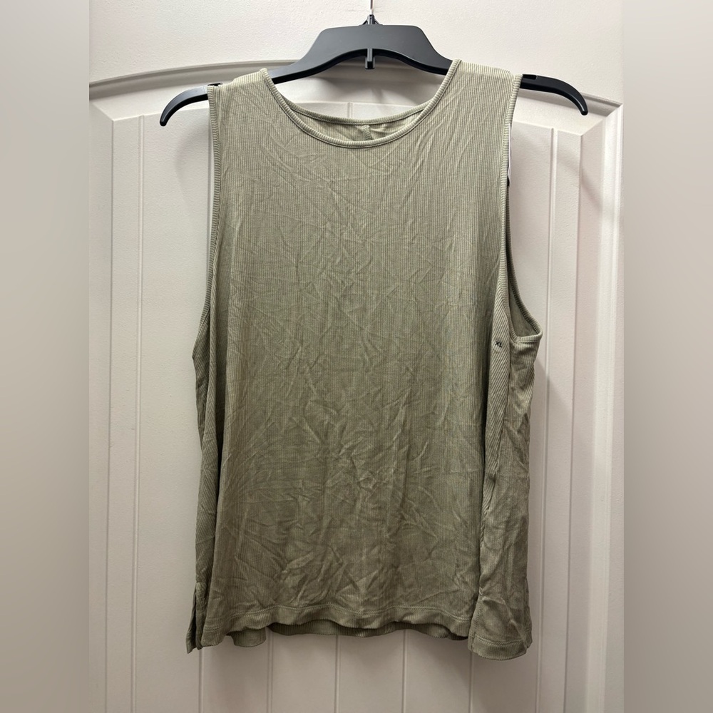 American Eagle Ribbed Tank Top - Sage Green